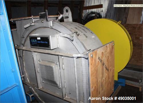 Unused- GEA Barr Rosin P-Type / Feed-Type Ring Dryer. Open circuit, 21" x 30". 304 L Stainless steel. Parameters: Feed Rate: 4,560 lb/hour. Feed Moisture: 55%. Product Rate: 2,115 lb/hour. Product Mo...