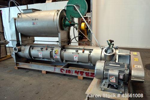Used Scott Equipment A.S.T. Air Swept Tubular Drying System, 316 Stainless Steel. Single pass drying with feed material as high as 95% moisture reduced to less than 1% moisture. Consists of: (1) Scot...