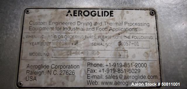 Used- Aeroglide Dryer-Cooler, Model C1-84-89RGC