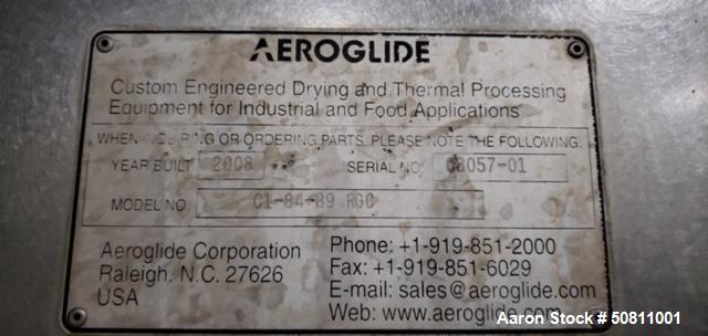 Used Aeroglide Dryer-Cooler, Model C1-84-89RGC