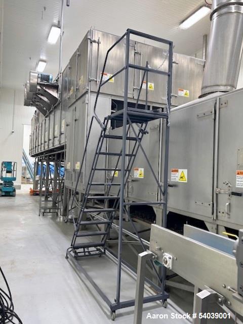 Used Aeromatic Aeroglide C1 120-65 RGC Fluid Bed Dryer – 5,000 lbs/hr, Stainless Steel, Natural Gas, Built 2005