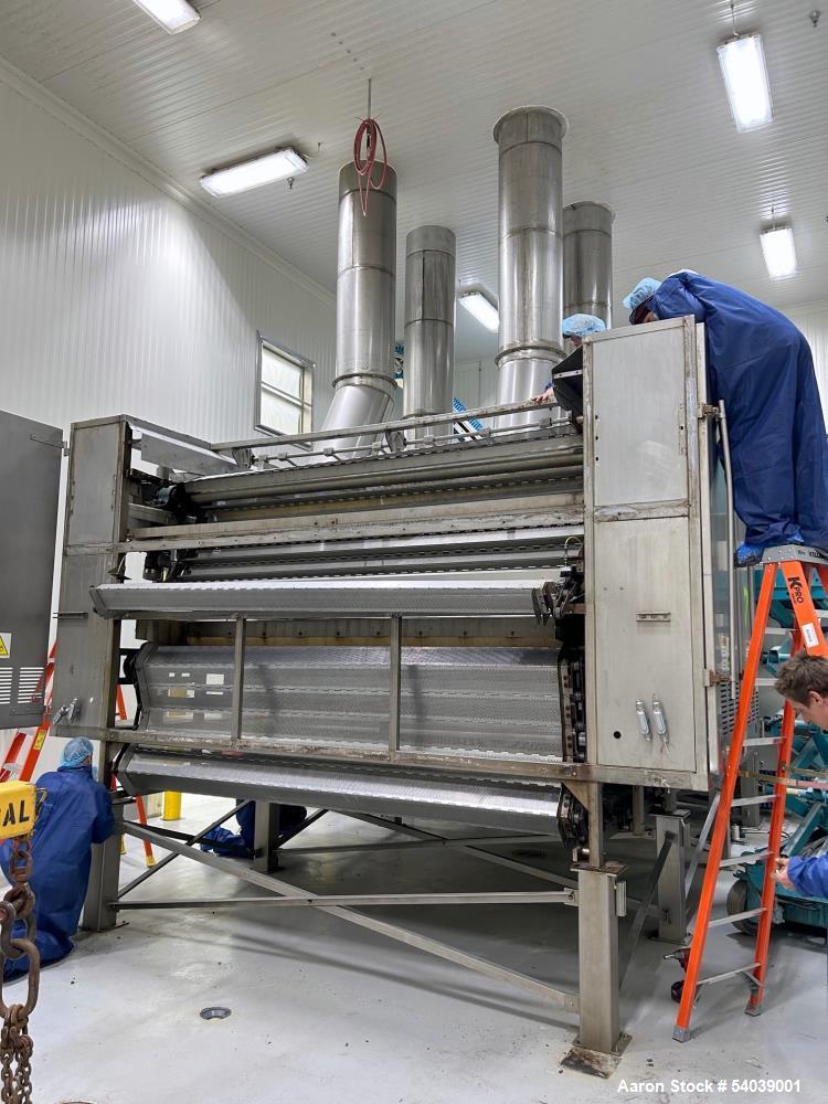 Used Aeromatic Aeroglide C1 120-65 RGC Fluid Bed Dryer – 5,000 lbs/hr, Stainless Steel, Natural Gas, Built 2005