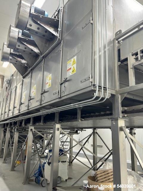 Used Aeromatic Aeroglide C1 120-65 RGC Fluid Bed Dryer – 5,000 lbs/hr, Stainless Steel, Natural Gas, Built 2005
