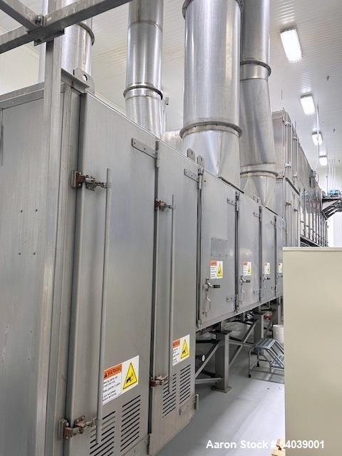 Used Aeromatic Aeroglide C1 120-65 RGC Fluid Bed Dryer – 5,000 lbs/hr, Stainless Steel, Natural Gas, Built 2005