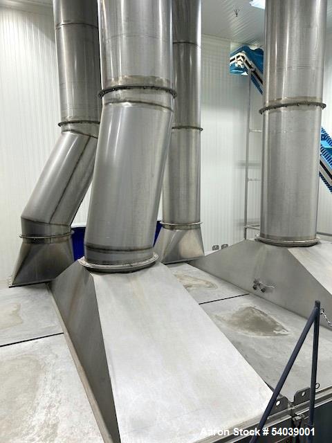 Used Aeromatic Aeroglide C1 120-65 RGC Fluid Bed Dryer – 5,000 lbs/hr, Stainless Steel, Natural Gas, Built 2005