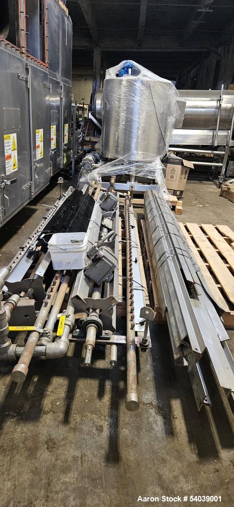 Used Aeromatic Aeroglide C1 120-65 RGC Fluid Bed Dryer – 5,000 lbs/hr, Stainless Steel, Natural Gas, Built 2005