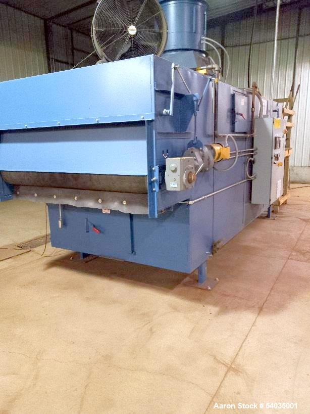 Used Beltomatic Belt Dryer/Dehydrator, Model 205BX.  2 million btu rating; 7,500 maximum cfm; Capable of 295 degrees F; 5-7 psi; Fines conveyor in the bottom of dryer; Adjustable leveling gate; Varia...