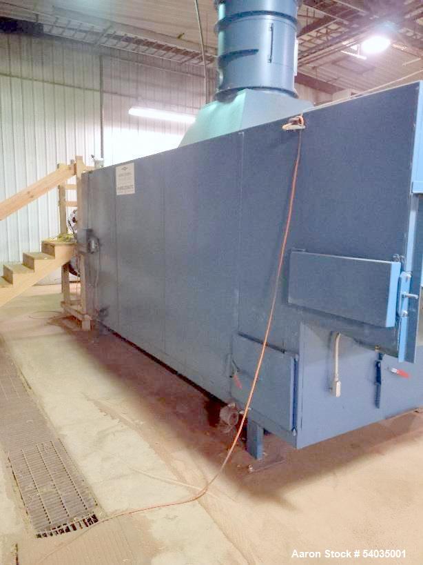 Used Beltomatic Belt Dryer/Dehydrator, Model 205BX.  2 million btu rating; 7,500 maximum cfm; Capable of 295 degrees F; 5-7 psi; Fines conveyor in the bottom of dryer; Adjustable leveling gate; Varia...