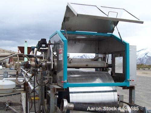 USED: Berndorf AccuDrop rotating head depositor/Pastillator head. Unit continuously deposits uniform droplets onto cooling belt. 31" wide belt, approx 2500# per hour using 60' cooling and 35# per cu ...
