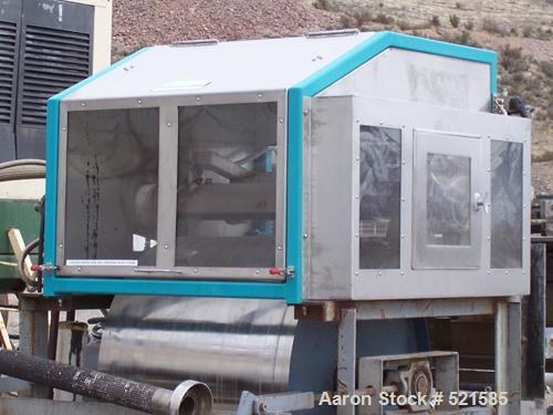 USED: Berndorf AccuDrop rotating head depositor/Pastillator head. Unit continuously deposits uniform droplets onto cooling belt. 31" wide belt, approx 2500# per hour using 60' cooling and 35# per cu ...