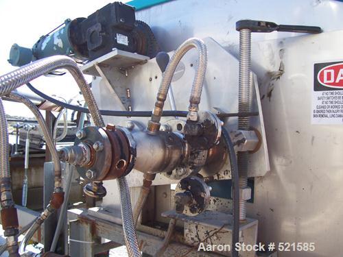 USED: Berndorf AccuDrop rotating head depositor/Pastillator head. Unit continuously deposits uniform droplets onto cooling belt. 31" wide belt, approx 2500# per hour using 60' cooling and 35# per cu ...