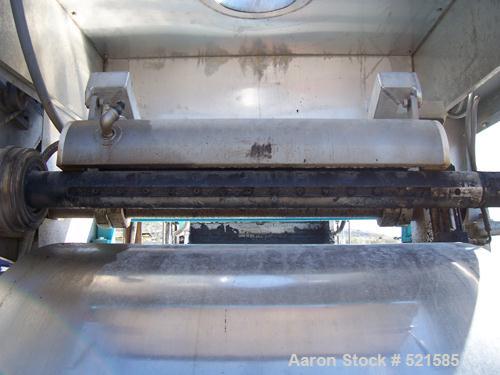 USED: Berndorf AccuDrop rotating head depositor/Pastillator head. Unit continuously deposits uniform droplets onto cooling belt. 31" wide belt, approx 2500# per hour using 60' cooling and 35# per cu ...