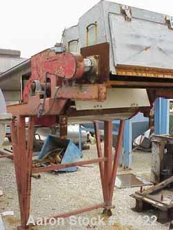 USED: Berndorf cooling belt. Stainless steel belt on 24" dia pulleys, 36" wide x 27'8" long, with (2) applicator rolls 6" dia x 36", driven by 5 hp 230/460/1730 rpm variable speed motor thru a reeves...