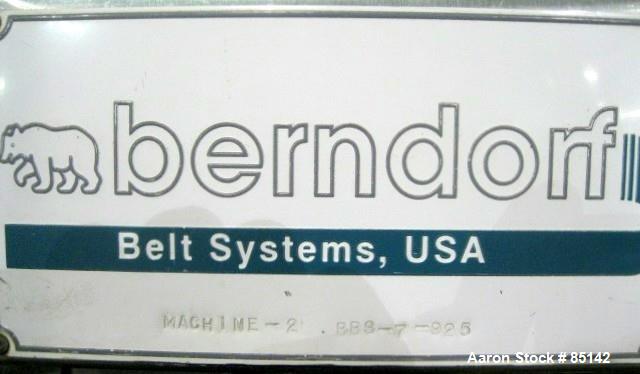 Used- Berndorf Belt Systems Inclined Belt Flaker