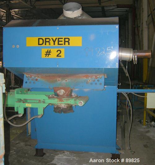 USED: JWI sludge dryer, model J360GUSA. Natural gas fired 400 cubic feet per hour, with mesh belts. Rated 188 lbs per hour. Power requirements 3/60/240 volt. Includes a stainless steel feed hopper, 3...