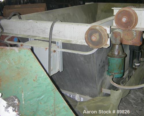 USED: JWI sludge dryer, model J360GUSA. Natural gas fired 400 cubic feet per hour, with mesh belts. Rated 188 lbs per hour. Power requirements 3/60/240 volt. Includes a stainless steel feed hopper, 3...