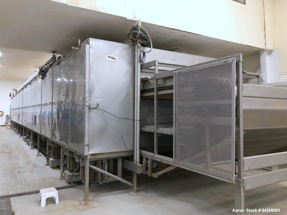 Used National Drying Machinery 120" Apron Conveyor Dryer | 5-Zone System | Steam Heated | 450°F Operation | 16,000 CFM Exhaust