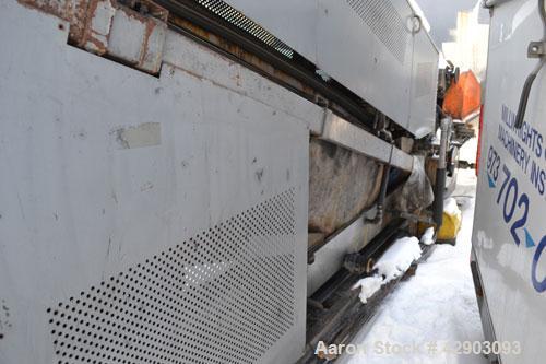 Used NBC Double Belt Cooler, Model DR. (2) 17-3/4" Wide x approximate 116" long stainless steel belts. Each belt mounted on top of each other. Dual cored roll feed end, dual end lump break system. Mo...