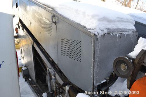 Used NBC Double Belt Cooler, Model DR. (2) 17-3/4" Wide x approximate 116" long stainless steel belts. Each belt mounted on top of each other. Dual cored roll feed end, dual end lump break system. Mo...