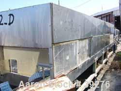 Used Cooling Tunnel, Stainless Steel. Approximate 96" wide x 20' long. Approximately (12) 4" wide plastic belts. Previously used to cool deodorant sticks with forced refrigerated air equipment (not i...