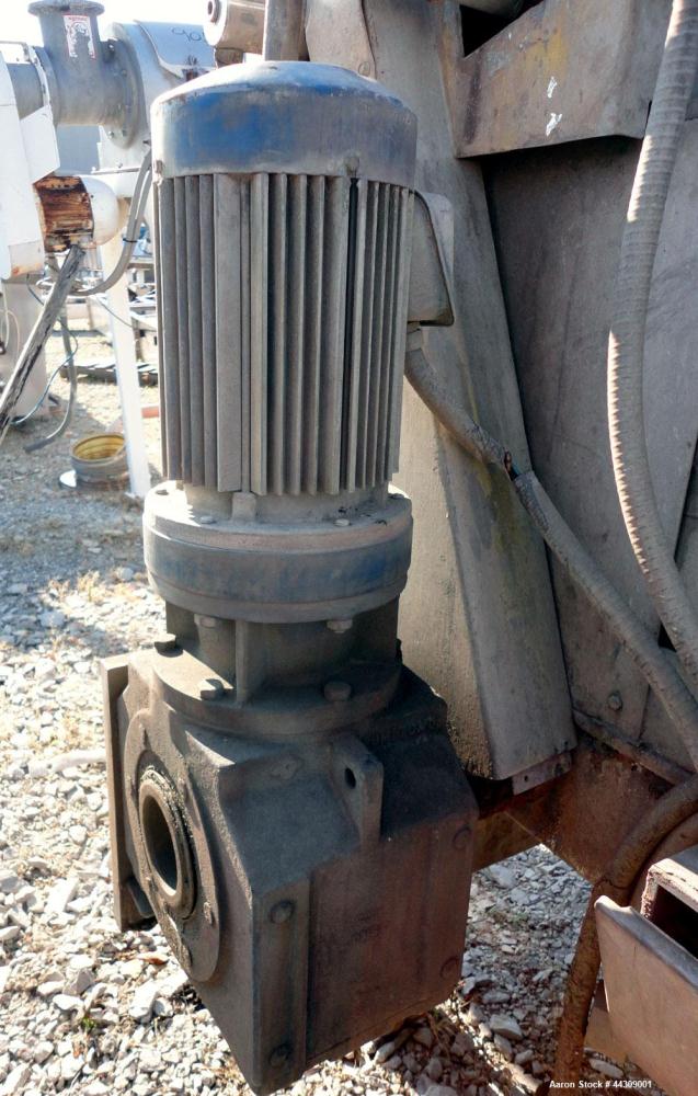 Used Spray Belt Cooler, 301 Stainless Steel. 19-1/2" Wide x 204" long belt. Driven by a 2 hp, 3/60/208-230/460 volt, 1725 rpm gear motor, ratio 10.0 to 1. (2) Cored feed roll assemblies, driven by an...