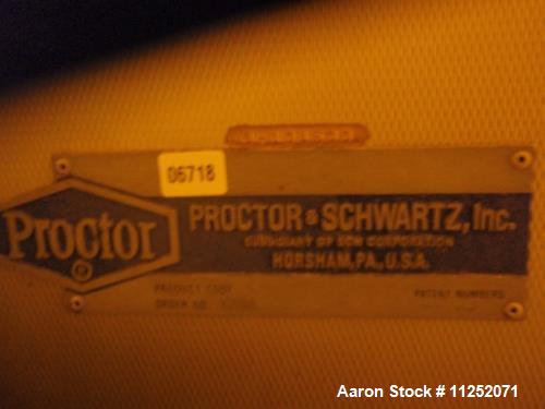 Used Proctor & Schwartz Double Pass Apron Dryer.