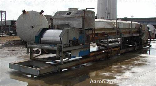 Used-Sandvik 48" x 30' (360") Stainless Steel Belt Flaker. 48" wide x 30' long center to center of pulley. 2 hp variable spe...