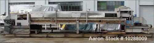 Used-Sandvik 48" x 30' (360") Stainless Steel Belt Flaker. 48" wide x 30' long center to center of pulley. 2 hp variable spe...