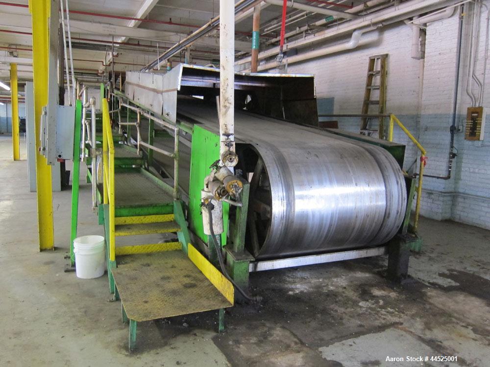 Used Sandvik Model SST stainless steel belt flaker with 55"  wide x 40' long belt.  Last used to cool asphalt used as backing on roofing paper.  Originally installed mid 1980’s, belt was last replace...