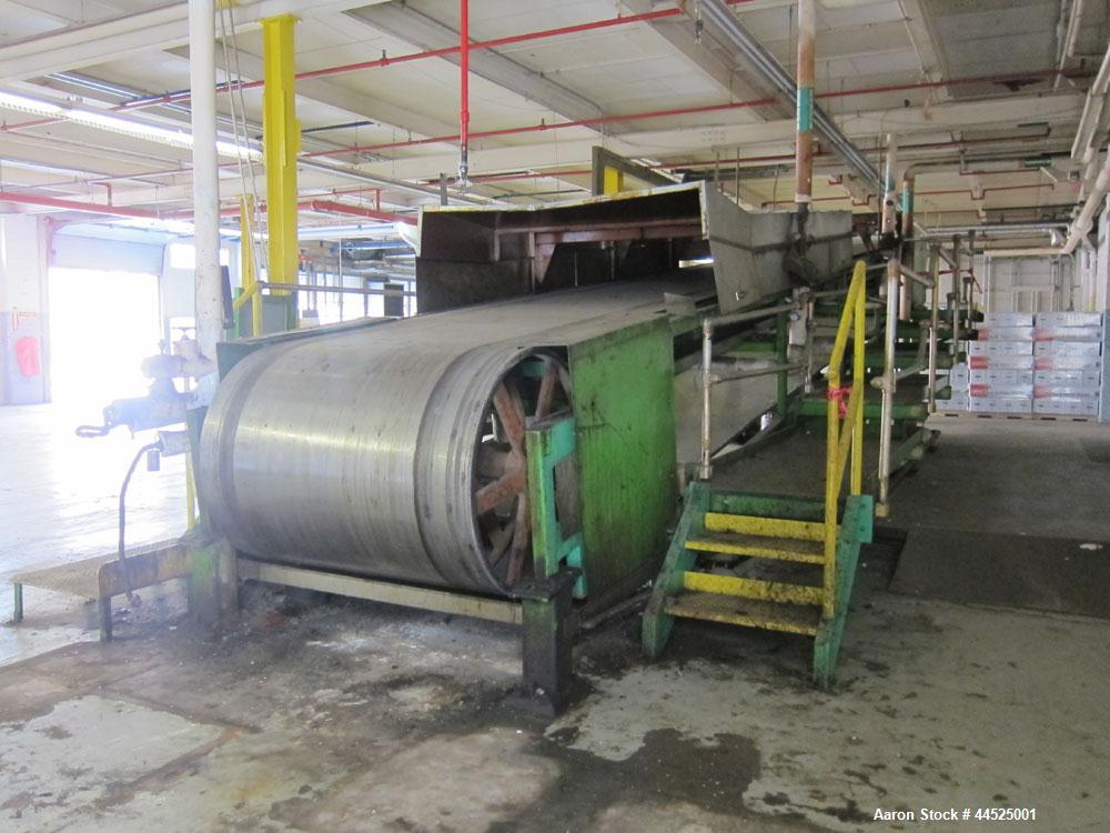 Used Sandvik Model SST stainless steel belt flaker with 55"  wide x 40' long belt.  Last used to cool asphalt used as backing on roofing paper.  Originally installed mid 1980’s, belt was last replace...