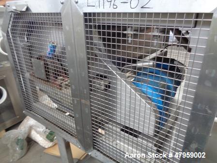 Used Sandvik 1000mm Wide x 10,000mm Long Stainless Steel Inclined Belt Cooler. Approximately 1950kg/hr throughput capacity. Belt is driven by a 0.30/3 kw, 144/1440 rpm, 415 volt motor through a renol...