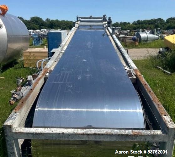 Used Sandvik Belt Flaker Cooler/Dryer – 32” x 34’, Stainless Steel, 24’ Cooling Area