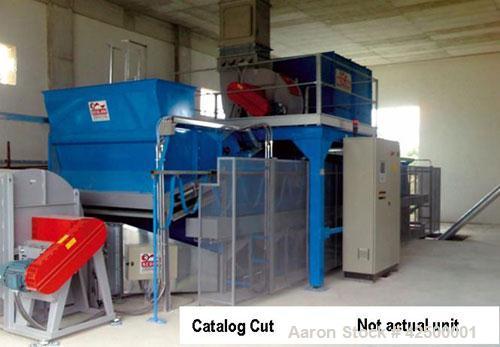 Used Scolari Flatbed Dryer, model A44CK, 10' wide x 48' long. Rated 600,000 K cal/hour. Dryer uses a leveling auger to distribute the material evenly to both ends of the dryer. Volts 480, Hz 60. Year...