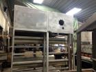 Used Aeroglide Belt Dryer, Double Pass Conveyor Perforate Belt Dryer. Approximate belt size: 5' wide x 25' long, stainless steel belt, wetted parts. Carbon steel frame. 2 New Maxon burners, 1 cooling...