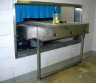 Used:  Ecolab continuous pan washer, model CD-906PW, stainless steel. Approx 51