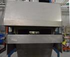 Used Gruenberg Conveyor Oven, Model 2MM65H187. Max. temp. 650 Degrees F, operating temp. 650 Degrees F. Electric heat, 460V/30/60Hz, horizontal air circulation. Heat rating 42 kW per module, 84 kW ov...