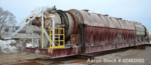 Used A.J. Sackett Calciner. 6' Diameter X 59' overall length molecular sieve rotary calciner, 1500 deg F. Furnace area 6' diameter X 32' long, Cooler area 6' diameter X 13' 6" long. Calciner shell an...