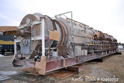 Used A.J. Sackett Calciner. 6' Diameter X 59' overall length molecular sieve rotary calciner, 1500 deg F. Furnace area 6' diameter X 32' long, Cooler area 6' diameter X 13' 6" long. Calciner shell an...