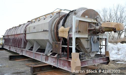 Used A.J. Sackett Calciner. 6' Diameter X 59' overall length molecular sieve rotary calciner, 1500 deg F. Furnace area 6' diameter X 32' long, Cooler area 6' diameter X 13' 6" long. Calciner shell an...