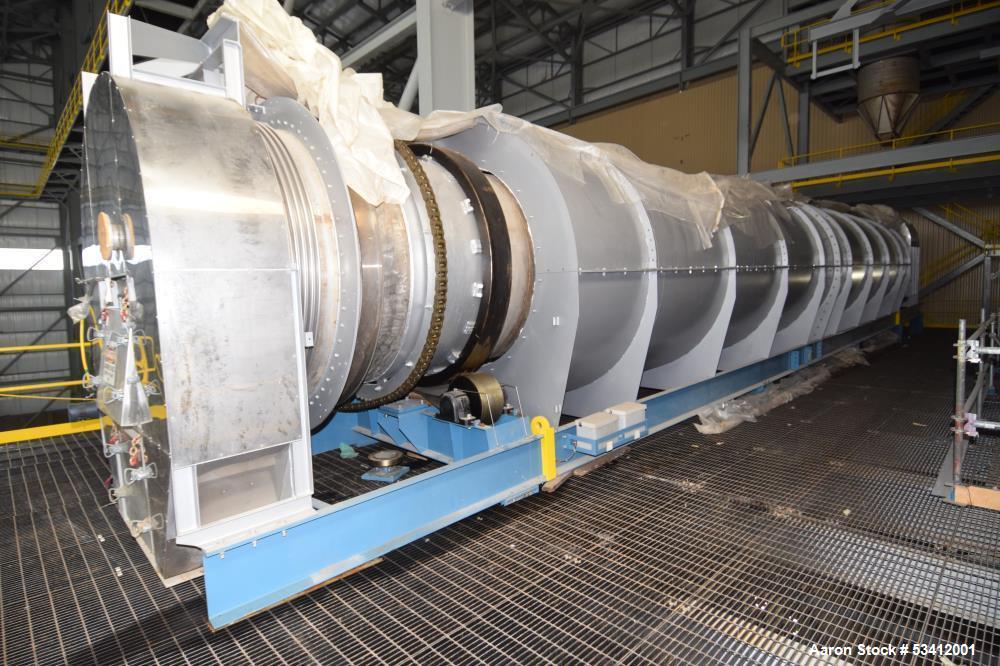 Lochhead-Haggerty Gas Fired Calciner Rotary Kiln, 316L Stainless Steel.