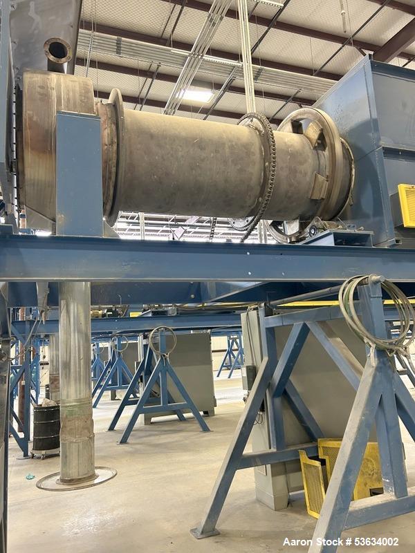 Used Thermal Processing Solutions, 36 inch diameter Indirectly Heated Electric Rotary Calciner with 24" diameter X 21-0" Convective Rotary Cooler. The Calciner is approximately 36" diameter X 25 heat...