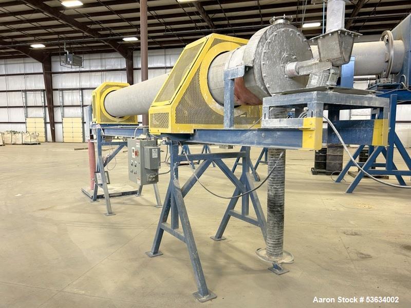Used Thermal Processing Solutions, 36 inch diameter Indirectly Heated Electric Rotary Calciner with 24" diameter X 21-0" Convective Rotary Cooler. The Calciner is approximately 36" diameter X 25 heat...