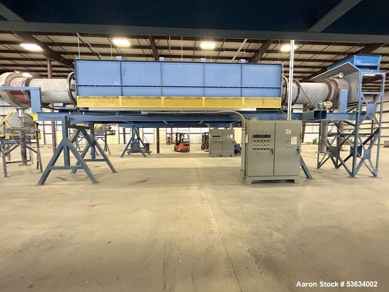 Used Thermal Processing Solutions, 36 inch diameter Indirectly Heated Electric Rotary Calciner with 24" diameter X 21-0" Convective Rotary Cooler. The Calciner is approximately 36" diameter X 25 heat...