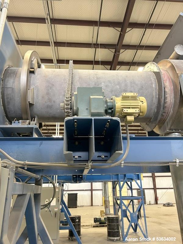 Used Thermal Processing Solutions, 36 inch diameter Indirectly Heated Electric Rotary Calciner with 24" diameter X 21-0" Convective Rotary Cooler. The Calciner is approximately 36" diameter X 25 heat...