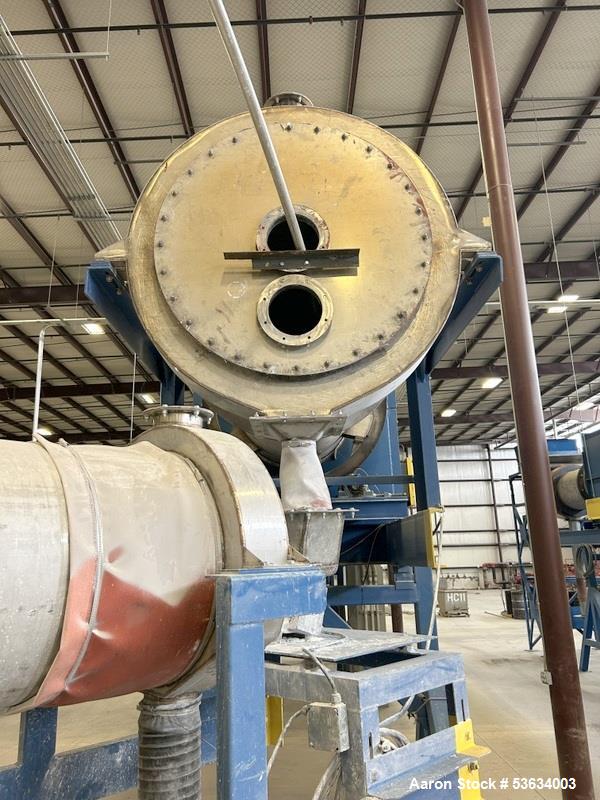 Used Thermal Processing Solutions, 36 inch diameter Indirectly Heated Electric Rotary Calciner with 24" diameter X 21-0" Convective Rotary Cooler. The Calciner is approximately 36" diameter X 25 heat...