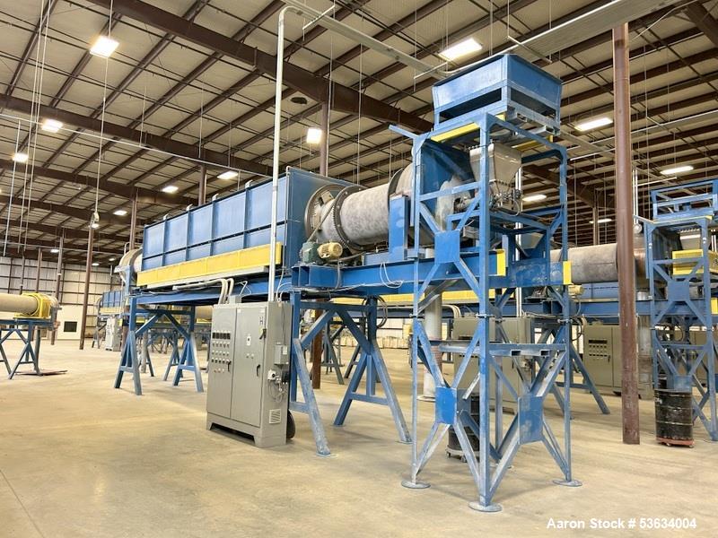 Used Thermal Processing Solutions, 36 inch diameter Indirectly Heated Electric Rotary Calciner with 24" diameter X 21-0" Convective Rotary Cooler. The Calciner is approximately 36" diameter X 25 heat...