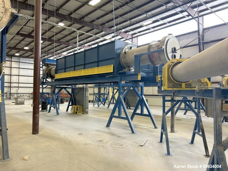 Used Thermal Processing Solutions, 36 inch diameter Indirectly Heated Electric Rotary Calciner with 24" diameter X 21-0" Convective Rotary Cooler. The Calciner is approximately 36" diameter X 25 heat...