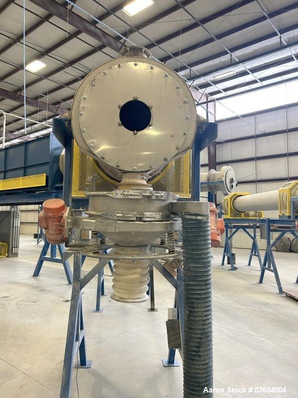 Used Thermal Processing Solutions, 36 inch diameter Indirectly Heated Electric Rotary Calciner with 24" diameter X 21-0" Convective Rotary Cooler. The Calciner is approximately 36" diameter X 25 heat...