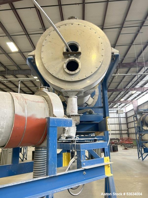 Used Thermal Processing Solutions, 36 inch diameter Indirectly Heated Electric Rotary Calciner with 24" diameter X 21-0" Convective Rotary Cooler. The Calciner is approximately 36" diameter X 25 heat...