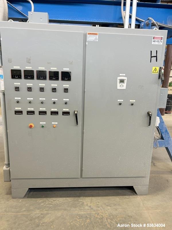 Used Thermal Processing Solutions, 36 inch diameter Indirectly Heated Electric Rotary Calciner with 24" diameter X 21-0" Convective Rotary Cooler. The Calciner is approximately 36" diameter X 25 heat...